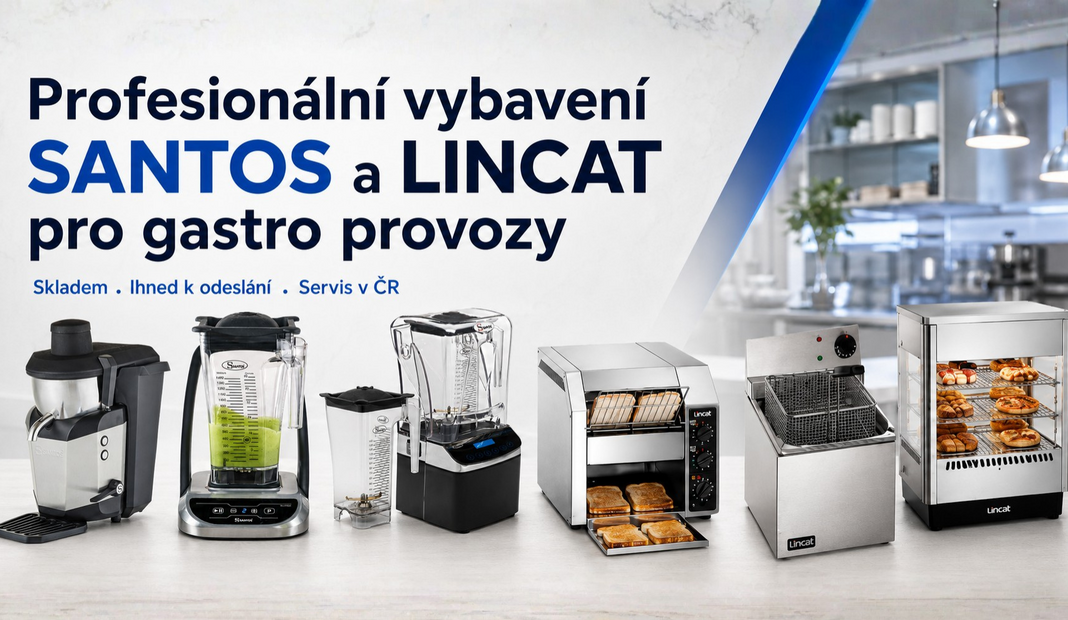 Profesionální vybavení SANTOS a LINCAT pro gastro provozy