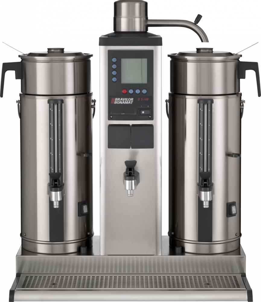 PŘEKAPÁVAČ KÁVY STOLNÍ B5 HW 400V S KOHOUTEM - 2x5L - PLOCHÉ FILTRY