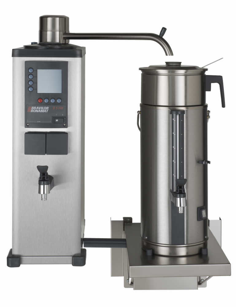 PŘEKAPÁVAČ KÁVY NÁSTĚNNÝ B5 HW W L/R 400V S KOHOUTEM - 1x5L - PLOCHÉ FILTRY
