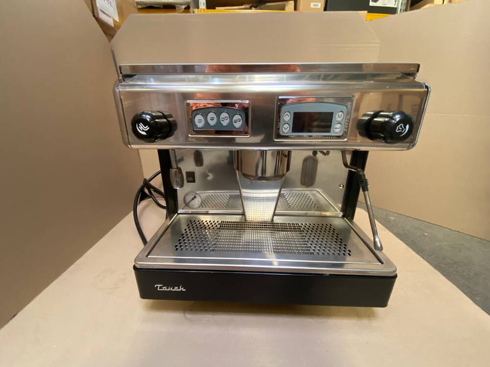 KÁVOVAR TOUCH SAE/1 DSP JEDNOPÁKOVÝ - ELEKTRONICKÉ OVLÁDÁNÍ A DISPLEJ - NEREZ/ČERNÁ